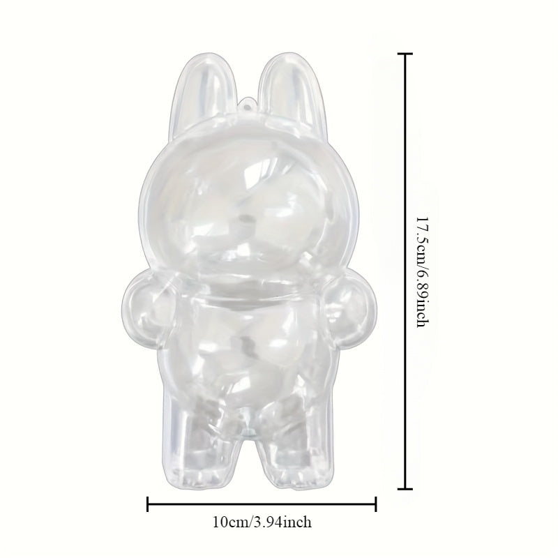 Labubu Monster Series Acrylic Protection Box Set (With Safety Buckle) - Transparent Display Box, Dustproof and Wear-resistant, Labubu Storage Box, Decoration Collection Box, Birthday, Party, Father's Day, Mother's Day, Christmas Gift Choice